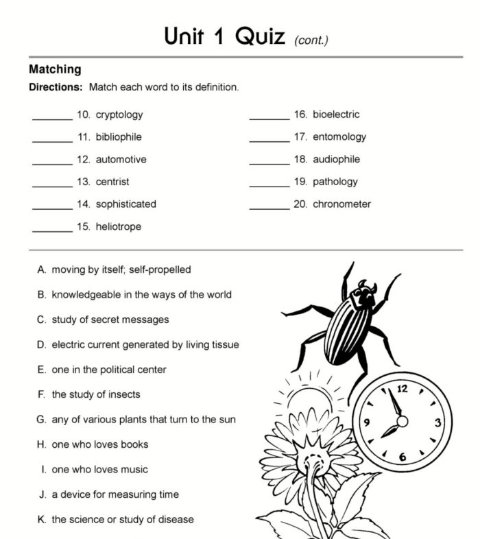 Mastering Vocabulary Quiz