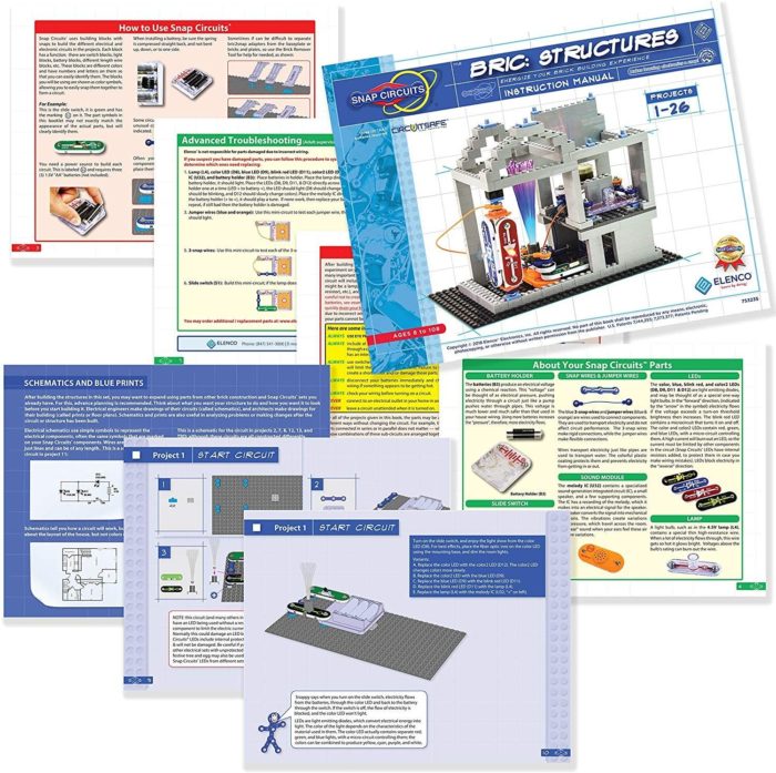 Snap Circuits Bric Structures sample projects