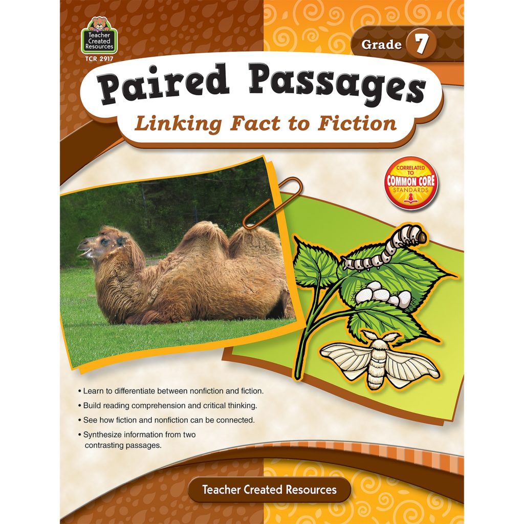 Paired Passages: Linking Fact to Fiction grade 7 front cover