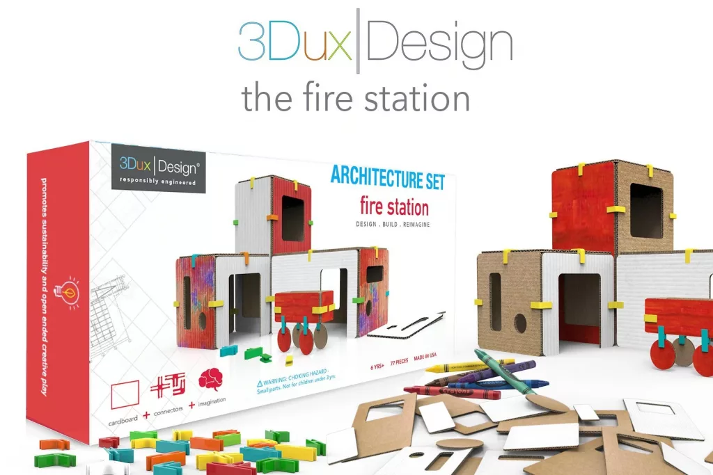 3Dux Fire Station Architecture Set