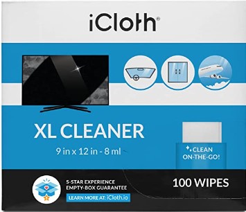 iCloth XL cleaning wipes