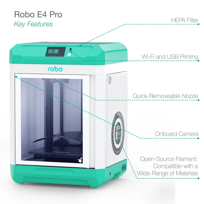 Robo E4 Pro Professional Grade Education 3D Printer - Image 6
