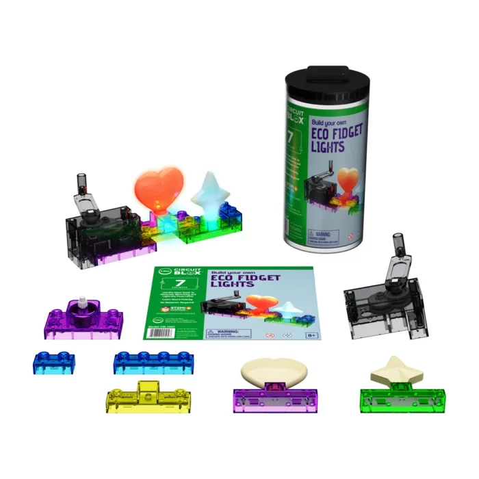 Circuit Blox™ BYO Eco Fidget Lights 7 Project Student Set parts